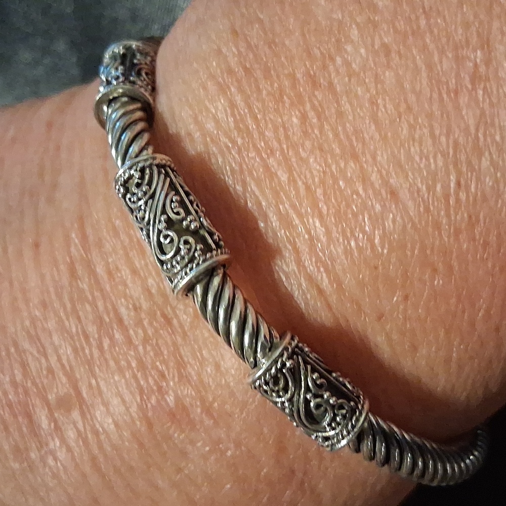 Genuine Bali Beads Bracelet Sterling Silver 925 Made In Bali Stamped ATI Lesh